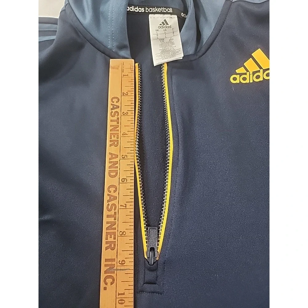 Adidas Mens Basketball Half Zip Hoodie Size Large